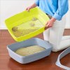איך לנקות ארגז חול/שירותים לחתול בקלות בעזרת ארגז מודרנה עם מסננת לסינון החול